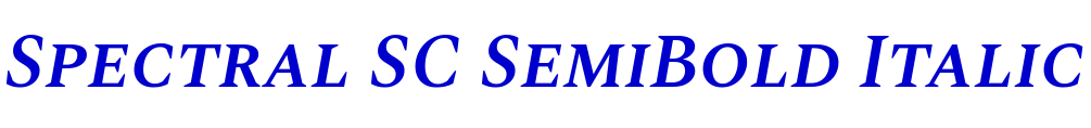 Spectral SC SemiBold Italic шрифт